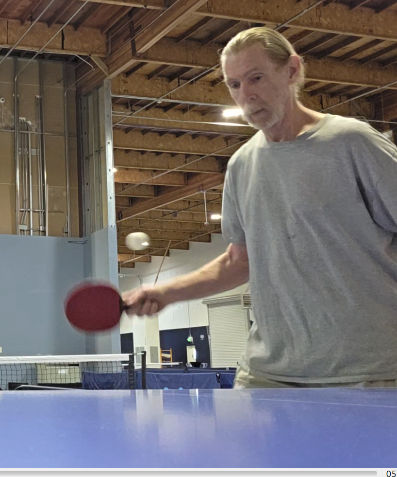 Bob playing against the ping pong robot